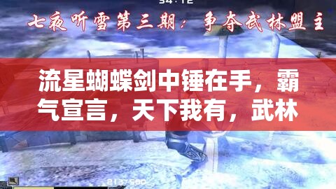 流星蝴蝶劍中錘在手，霸氣宣言，天下我有，武林稱雄
